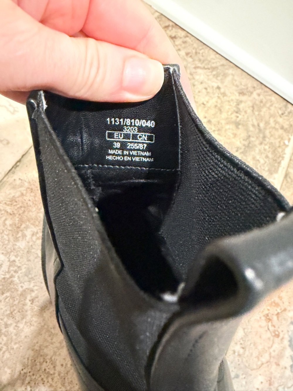Zara Black Leather Chelsea Block Heel Boot - Picture 8 of 8
